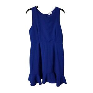 Anthropologie Everly Blue Sleeveless Flutter Mini Dress Size L